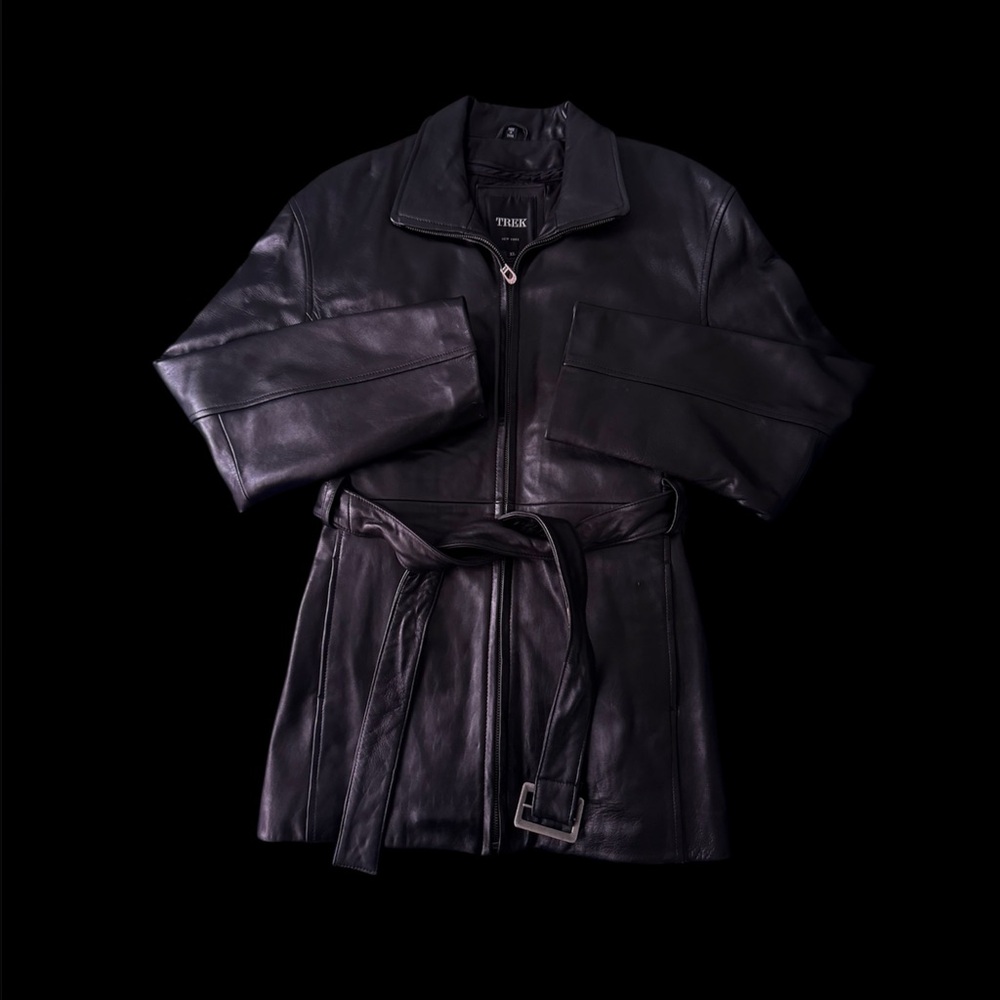 Trek Y2K Vintage Oversized Leather Jacket
